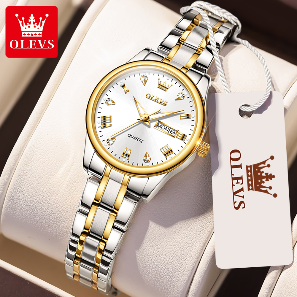 OLEVS 5563 New Fashion Women Q - Luxury Watch Moon Phase review and price