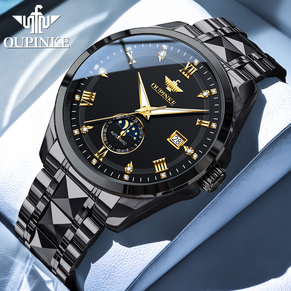 OUPINKE 3265 man watch moon ph - Luxury Watch Moon Phase review and price