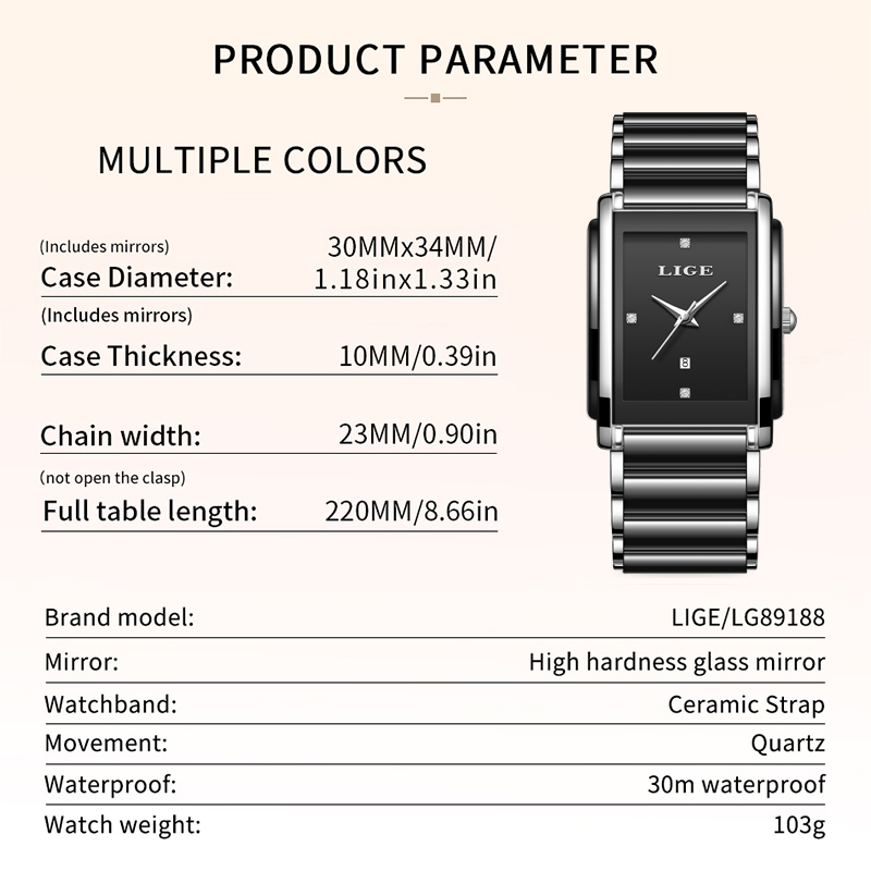 LIGE New Luxury Women Watches  - Luxury Watch Case Travel review and price