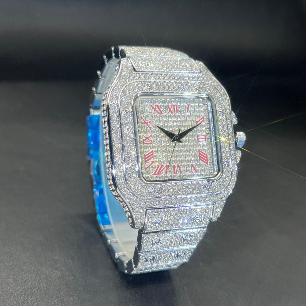 MISSFOX Iced Out Men Watch Squ - Luxury Watch Face review and price