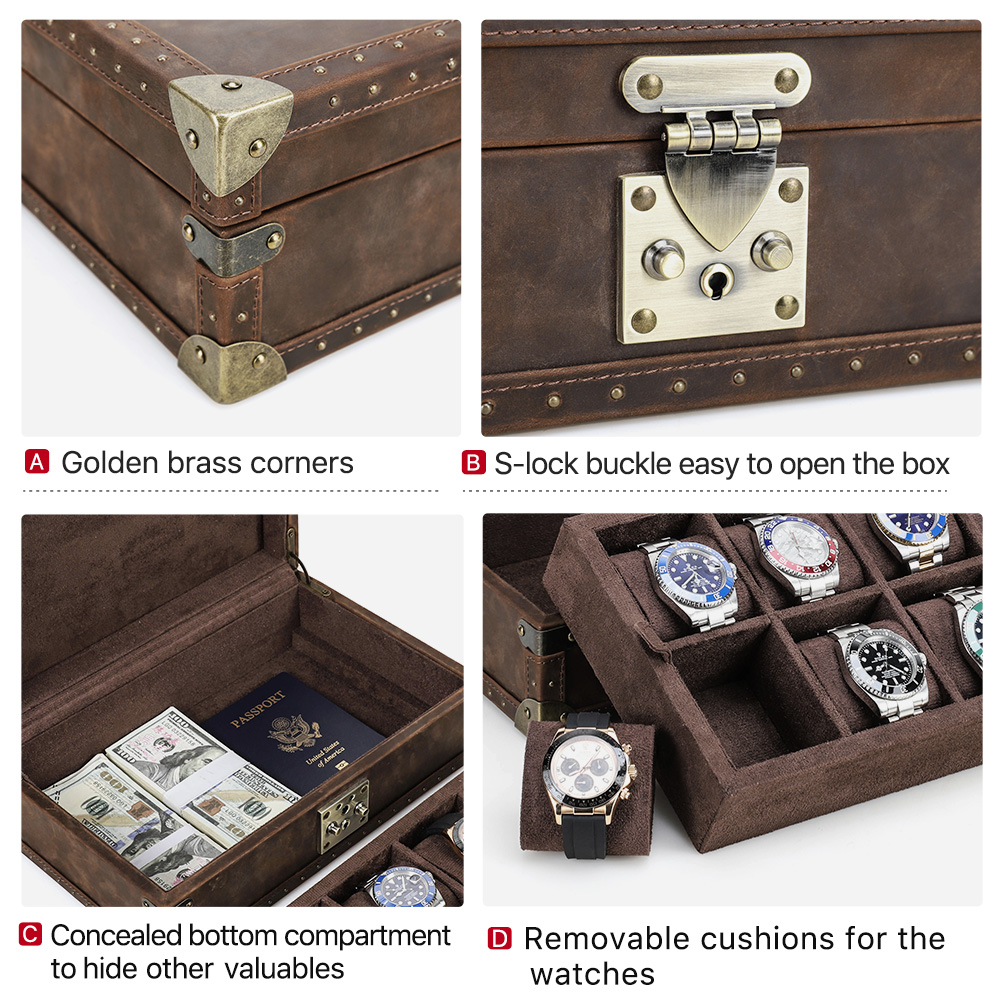 Luxury Genuine Leather 8 Slots - Luxury Watch E Jewellery review and price