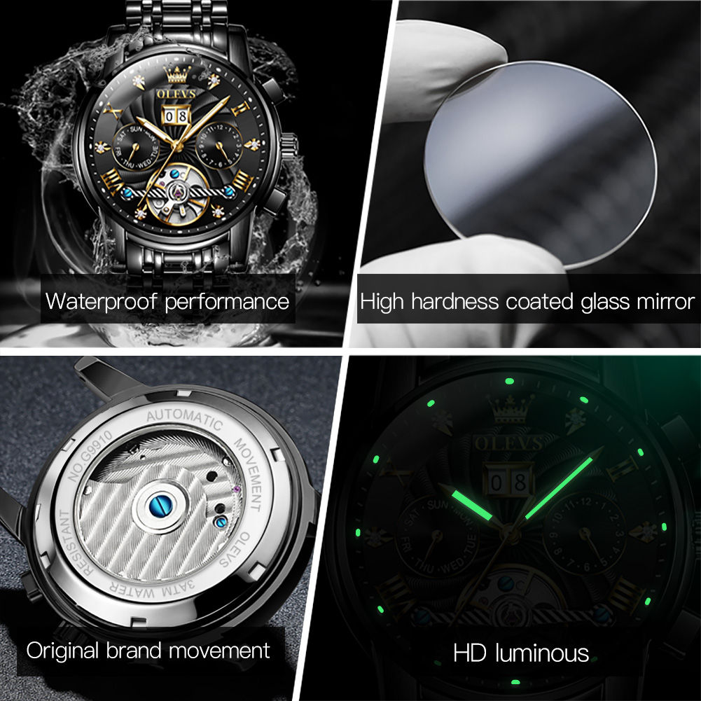 OLEVS Classic Men's Watches To - Tourbillon Movement Watch review and price