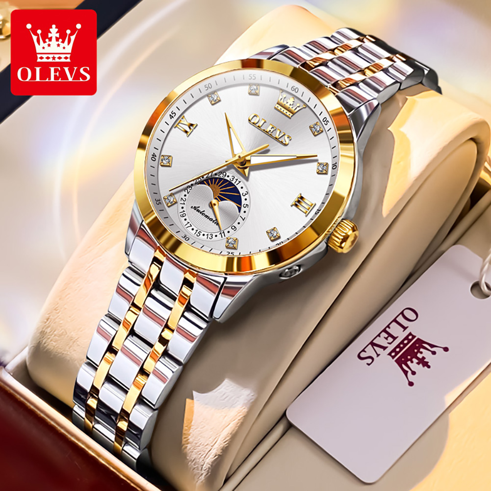 OLEVS 7041 Elegance Moon Phase - Luxury Watch Moon Phase review and price