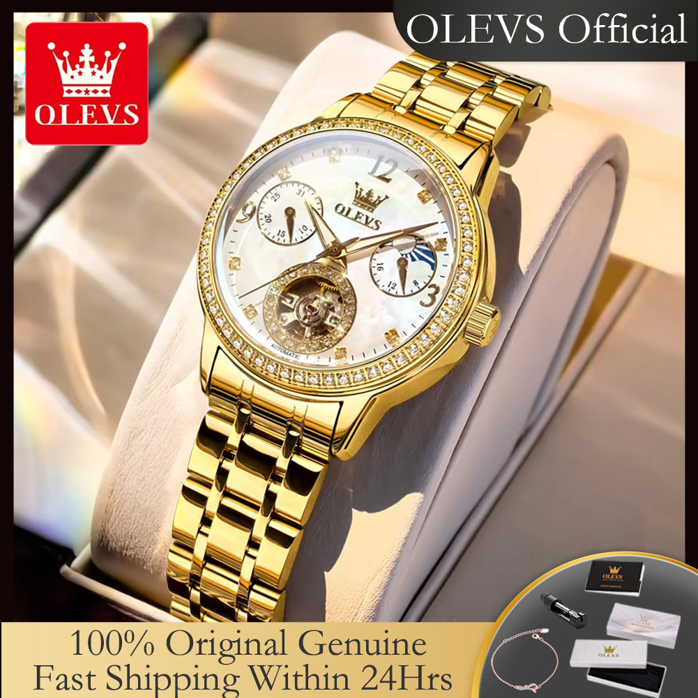 OLEVS 6750 Automatic Woman Wat - Luxury Watch Moon Phase review and price
