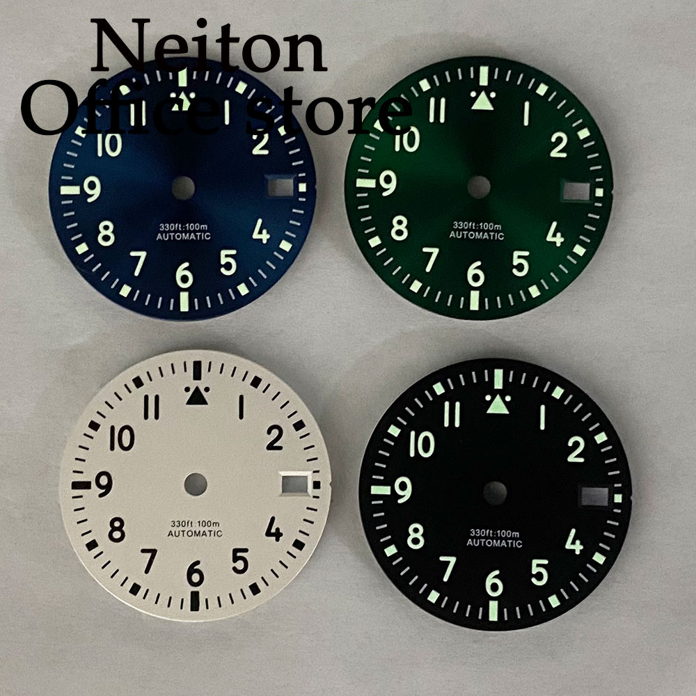 NEITON 29mm Black Blue Green W - Bronze Case Watch review and price